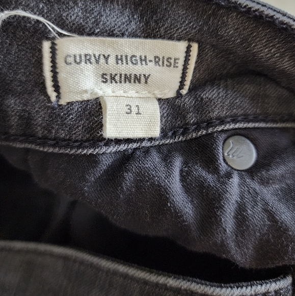 Madewell Curvy High-Rise Skinny Jeans in Black Sea size 31 - Picture 5 of 6